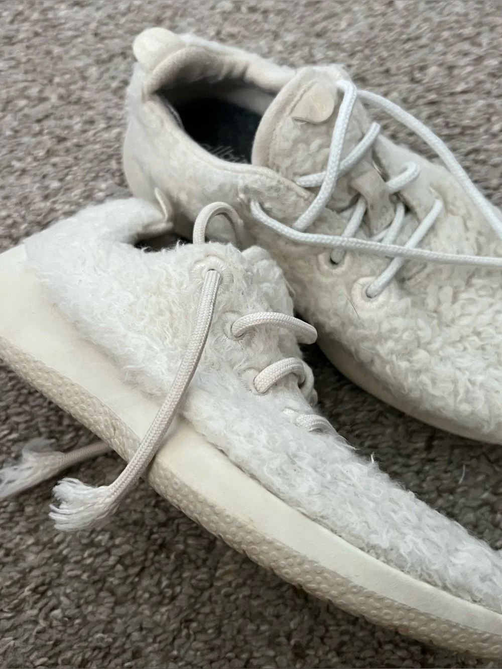 Allbirds Kids Cream Sherpa Sneakers Size 1